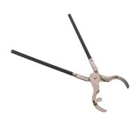 BESTOMZ Pinza per Crogiolo in Acciaio Inox a Manico per Gioiellieri 2kg | Apertura Ottimizzata, Struttura Gancio e Fermo, Impugnatura in Gomma e Plastica, per Fusione e Colata