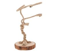 BESTOMZ Porta Piante Aeree in Legno e Metallo Supporto per Asciugare Spugnette Trucco, Porta Vasi Creativo da Tavolo per Piante Aromatiche, Adatto a Casa, Ufficio e Balcone