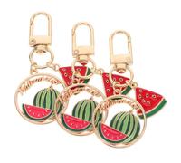 BESTOMZ Portachiavi di Frutta Resistente allo Sbiadimento in Lega di Zinco 3 Pezzi Ciondolo Fetta di Anguria Design Accattivante per Borsetta e Handbag Estiva