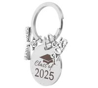 BESTOMZ Portachiavi Laurea 2025 in Acciaio Inossidabile Charm Creativo e Versatile, Idea Regalo per Festa Scuola Decor e Stagione di Laurea