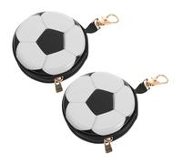BESTOMZ Portamonete Cartoon in Latta 2 Pezzi Forma Pallone, Piccolo, Sicuro e Riutilizzabile, da Mettere nello Zaino nella Borsa