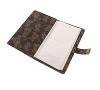 BESTOMZ Raccoglitore Rigido per Depositi con Lucchetto Meccanico e Tasche | Custodia in PU Marrone, Divisori Separati e Clip Regolabile, per Voucher a Casa e Lavoro