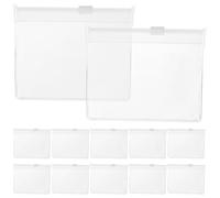 BESTOMZ Sacchetti Riutilizzabili Trasparenti per Medicinali 12 Pezzi 9,5x7,5 Cm in Eva 0,2 Mm Chiusura Autosigillante, Organizer Portatile per Farmaci e Gioielli da Viaggio