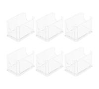 BESTOMZ Scatola Bustine The in Acrilico Trasparente 6 Pezzi, Contenitore per Caffè e Bustine Design Moderno e Aspetto Attraente per Famiglie e Caffetterie