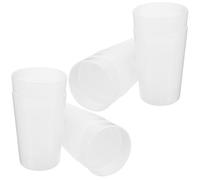 BESTOMZ Set 10 Bicchieri da Bagno in Plastico Trasparente Opaco, Portaspazzolini Multipurpose e Comodo per Viaggi, per Lavarsi e Bere in Bagno
