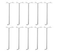 BESTOMZ Set 10 Pezzi Ganci Appendi Attrezzi in Ferro Galvanizzato Argento, Montaggio a Parete Facile, per Garage e Officina, Organizzatore Pratico per Utensili