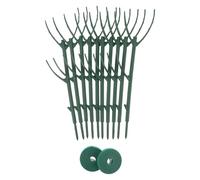 BESTOMZ Set 10 Picchetti Supporto per Fusto di Pianta 2 Pezzi di Nastro Regolabile - Supporti per Piante Rampicanti da Giardino e Vaso, Sostegni Resistenti per Piante da Esterno e Interno