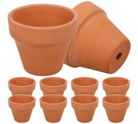 BESTOMZ Set 10 Vasi in Terracotta 1.6'' Mini Vasi Per Piante Succulente Con Foro Di Drenaggio Per Cactus E Erbe Ideali Giardinaggio Artigianato E Bomboniere