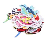 BESTOMZ Set 16 Pezze Adesive per Tessuti Ricamate a Mano, Patch Creative in Stoffa per Riparazione e Decorazione Fai-da-te di Abiti e Borse Stili multipli