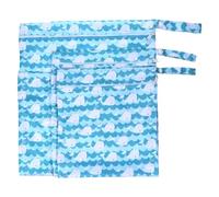 BESTOMZ Set 3 Pezzi Borse per Pannolini Impermeabili Stampate, Borsa Portatile Asciutta e Bagnata, Organizzatore per Pannolini e Accessori Cambio, per Viaggi e Cameretta