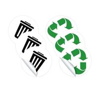 BESTOMZ Set da 3 Adesivi per Raccolta Differenziata Impermeabili in Pvc, Resistenti All'usura, per Bidoni della Spazzatura, per Riciclo la Differenziazione dei Rifiuti