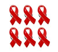 BESTOMZ Set di 6 Spille Nastro Rosso Pratiche e Delicate per Prevenzione /, Accessori per Donne