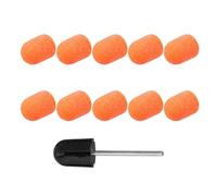 BESTOMZ Set Manicure Professionale 10 Pezzi Cappucci di Levigatura Arancia in Plastico con Design Portatile e Sabbia Fine per Uso Personale e Familiare