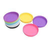 BESTOMZ Sottovasi 20 Pezzi in Plastica Rotondi per Vasi di Piante Grasse, Piattini Resistenti e Leggeri per Piante da Interno e Esterno, Diametro Esterno 11,5 CM Colore Colore Casuale