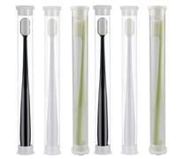 BESTOMZ Spazzolino da Denti Ultra Fine Micro Nano 6 Pezzi Setole Extra Morbide in Fibra Ecologica e Manico Abs per Pulizia Profonda Gengive Sensibili Donne in Gravidanza