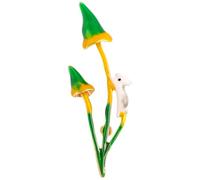 BESTOMZ Spilla Coniglio e Fungo in Lega Verde, Accessorio Elegante e Resistente che Non Danneggia i Vestiti, Facile da Aprire, per Sciarpe e Cappelli