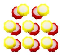 BESTOMZ Spugne Bagnate Umidificatore per Bancario e D'esame 16 per Dita a Forma di Fiore Accessorio per Contare Soldi in Ufficio, Pp e Spugna