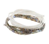 BESTOMZ Strisce di Intarsio per Chitarra Acustica 1640x6x1,5mm in Plastica Motivo Abalone e Perla Bianca, Set da 2 Pezzi per Rifinitura Bordo e Protezione Corpo, Accessori per