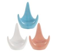 BESTOMZ Supporto per Ocarina in Ceramica 3 Pezzi Base Antiscivolo, Porta Strumenti per Ocarina a 6 e 12 Fori, Accessorio Espositivo Versatile per Strumenti Musicali e Collezioni