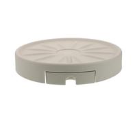 BESTOMZ Supporto per Piante su Ruote con Vassoio Estraibile, Sottovaso Mobile Rotondo in Plastica Beige da 28 Cm, Base Portavaso per Interni ed Esterni con Ruote Girevoli 360° per Veranda