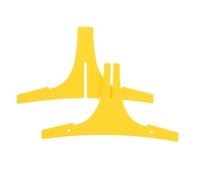 BESTOMZ Supporto per Tromba in Plastica Giallo, Stabile e Smontabile, Portastrumenti Fiato Portatile per Musicisti in Movimento e Esposizione Elegante