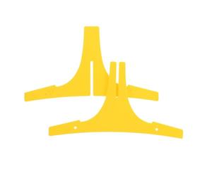 BESTOMZ Supporto per Tromba in Plastica Giallo, Stabile e Smontabile, Portastrumenti Fiato Portatile per Musicisti in Movimento e Esposizione Elegante