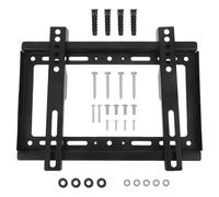BESTOMZ Supporto Tv da Parete Nero in Ferro Angoli di Visione Regolabili e Installazione Facile, Kit Completo Viti per Schermi LED da 14 a 42 Pollici, Design Moderno e Minimalista