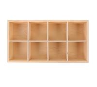 BESTOMZ Vassoio in Legno Beige 8 Scomparti per Vasi e Piante, Design Multi-griglia Resistente e Durevole per Decorazione Domestica e Giardinaggio