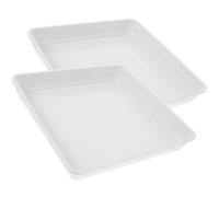 BESTOMZ Vassoio Quadrato per Piante Base Resistente in Plastica, 2 Pezzi da 60 X 60 CM per Piante Grasse e Fiori da Giardino