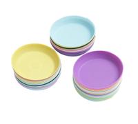 BESTOMZ Vassoio Rotondo per Vasi di Piante Grasse in Plastica Resistente, 20 Pezzi Processo Ispessito per Giardino e Interno Casa Colore Casuale