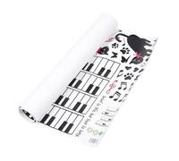 BESTonZON 1 Foglio Adesivo da parete gatto nota musicale decalcomania della parete della camera letto adesivi per camera da letto arredamento adesivi murali gatto pianoforte pvc