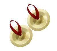 BESTonZON 1 Paio percussioni musicali rintocchi delle dita piatti campanelle per le dita mini dita zill in crash accessori per tamburo mini strumenti zille delle dita Golden