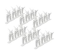 BESTonZON 1 Scatola Unghie a Prova di a Forma di Ramo Picchi Anti -Uccelli Punte di Piccione Spike per Piccione Punta di Piccione di plastica Punte per Uccelli Bianca