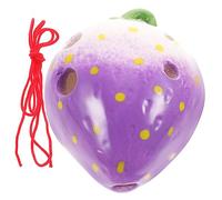 BESTonZON 1 Serie 6 Ocarina alla frutta viola strumento musicale adorabile ocarina set da gioco per bambini ocarina portatile in ceramica ocarina per principianti in ceramica triangolo Trey