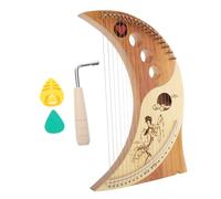BESTonZON 1 Set 19 Lira a 19 toni strumento musicale security arpa a lira in stile antico strumenti musicali per bambini arpa in stile antico arpa retrò palmare chiave mogano bambino