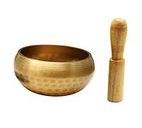 BESTonZON 1 Set Ciotola musicale buddista campana tibetana da meditazione ciotola di design antico tondini legno good vibes campana tibetana in rame ciotola da meditazione Di legno
