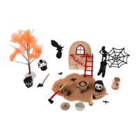 BESTonZON 1 set di creazioni in miniatura per Halloween: accessori per mini villaggi - decorazioni per giardini fatati per esposizioni di case delle bambole, temi per feste esagerati - oggetti da