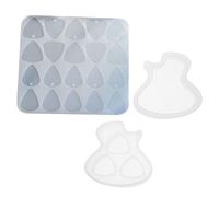 BESTonZON 1 Set stampo in silicone per plettri per chitarra pratici per plettri pendente a triangolo custodia per plettro per chitarra resina epossidica epossidici fai da te