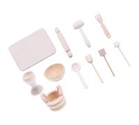 BESTonZON 1 Set Utensili Miniature Legno per Decorazione Casa delle Accessori per Scene Miniatura Atmosfera Creativa e Accogliente per La Mini Cucina