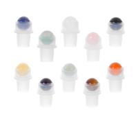 BESTonZON 10 Pezzi Accessori per Flaconi Rullo per Oli Essenziali con Sfera Rotante in Jade Pp, Riutilizzabile e Scorrevole, per Olio Profumo da Ufficio o Casa