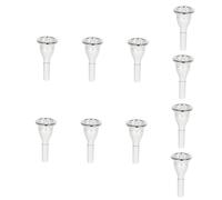 BESTonZON 10 Pezzi Boccaglio Flauto Per Bambini Per Tuba Da Uomo Professionale Per Trombone Bocca Di Tuba Eufonio Tromba Ottone Argentato Alunno Delicato Componente