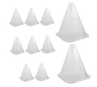 BESTonZON 10 Pezzi Copertura Leggera Protettiva Isolante per Ombrellone e Piante da Esterno Trasparente Riutilizzabile per Proteggere Piantine e Mini Coperture da Sole e Freddo