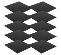BESTonZON 10 Pezzi Tavoletta Quadrata in Acrilico Nero, Set da 10, per | Superficie Liscia e Opaca, Facile da Maneggiare, per Studenti D'arte, Progetti Fai e Regali Fatti a Mano