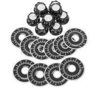 BESTonZON 10 set di manopole e dischi scala per potenziometri: manopole con foro da 6 mm per apparecchiature audio, dispositivi di laboratorio - Parti di controllo del potenziometro