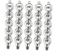 BESTonZON 100 Pezzi Ciondoli in Lega Antica a Forma di Lampadina 31X17Mm Foro per Gioielli Fai da Te Collane Bracciali Portachiavi Decorazioni Creative Vintage