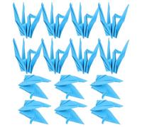BESTonZON 100 Pezzi Gru Origami Prefabbricate Blu 10x10 Cm, Decorazioni Origami per Matrimoni, Battesimi e Compleanni, Ornamenti di Carta Artigianali per Allestimenti Festa e