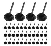 BESTonZON 100 Pezzi Occhi in Vetro Nero 8 MM per Bambole e Giocattoli Bulbi Oculari Realistici per Infeltrimento ad Ago Accessori Artigianali per Animali di Peluche e Lavoretti Creativi