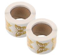 BESTonZON 1000 adesivi a forma di farfalla: sigilli in lamina d'oro per inviti e confezioni - etichette decorative per feste, scrapbooking e artigianato
