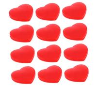 BESTonZON 12 Ammortizzatori Tennis Forma Cuore Silicone Rosso Assorbitori Urti Corde Racchetta Accessori Compatti e Facili Installare per Giocatori Tennis