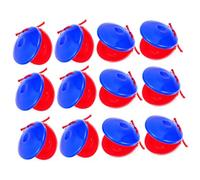 BESTonZON 12 Nacchere da Dito Colorate Strumento Musicale Percussione per Piccole Nacchere Orff Facili da Usare per Sviluppo Ritmo e Adatte Feste e Lezioni Musicali